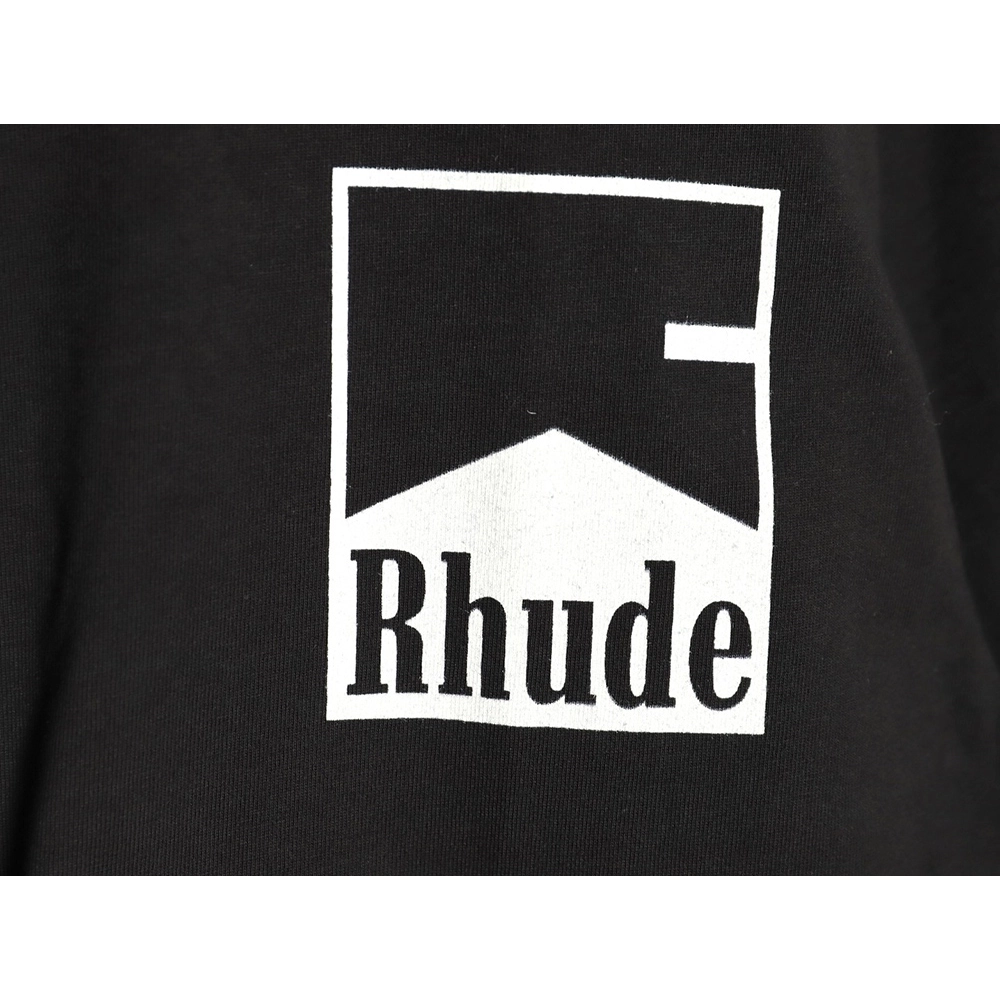 Rhude Marlboro retro logo print slogan short-sleeved T-shirt,Rhude