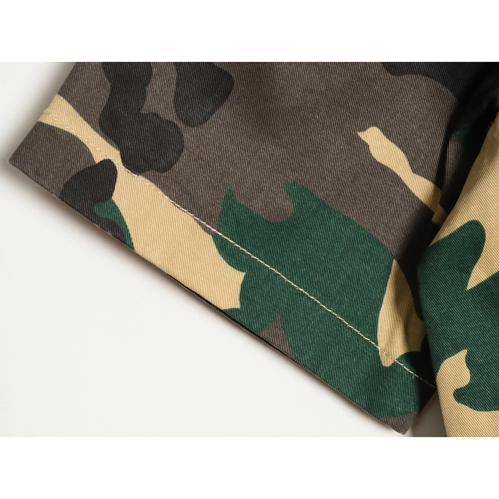 Chrome Hearts camouflage denim short-sleeved shirt,Chrome Hearts