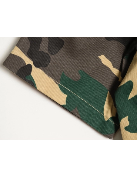 Chrome Hearts camouflage denim short-sleeved shirt,Chrome Hearts