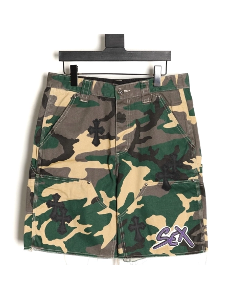 Chrome Hearts camouflage denim shorts,Chrome Hearts