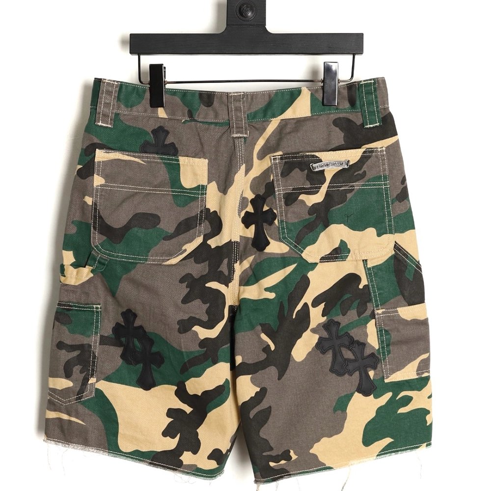 Chrome Hearts camouflage denim shorts,Chrome Hearts