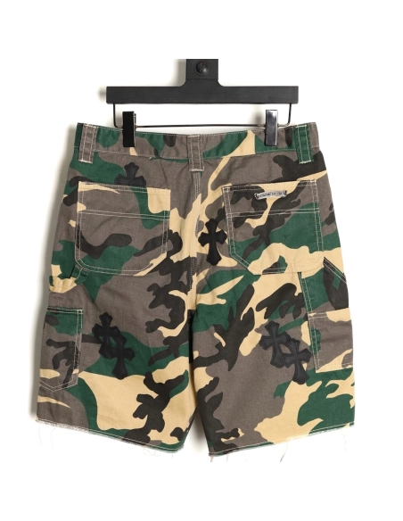 Chrome Hearts camouflage denim shorts,Chrome Hearts