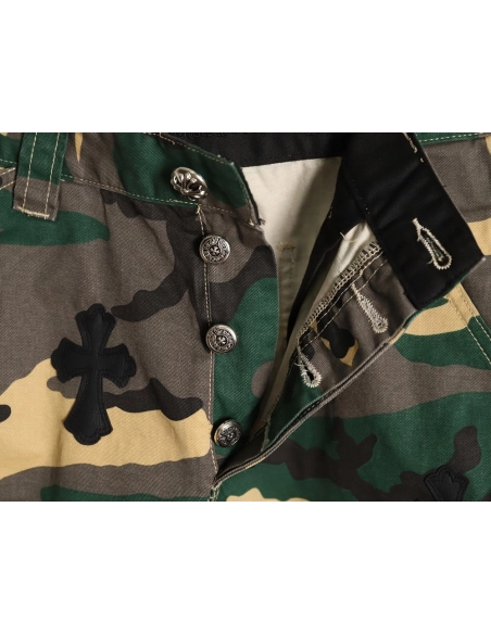 Chrome Hearts camouflage denim shorts,Chrome Hearts