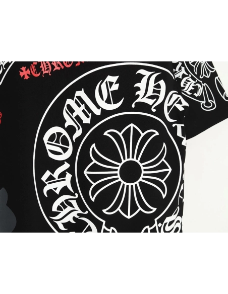 Chrome Hearts colorful lettering logo print short sleeves,Chrome Hearts