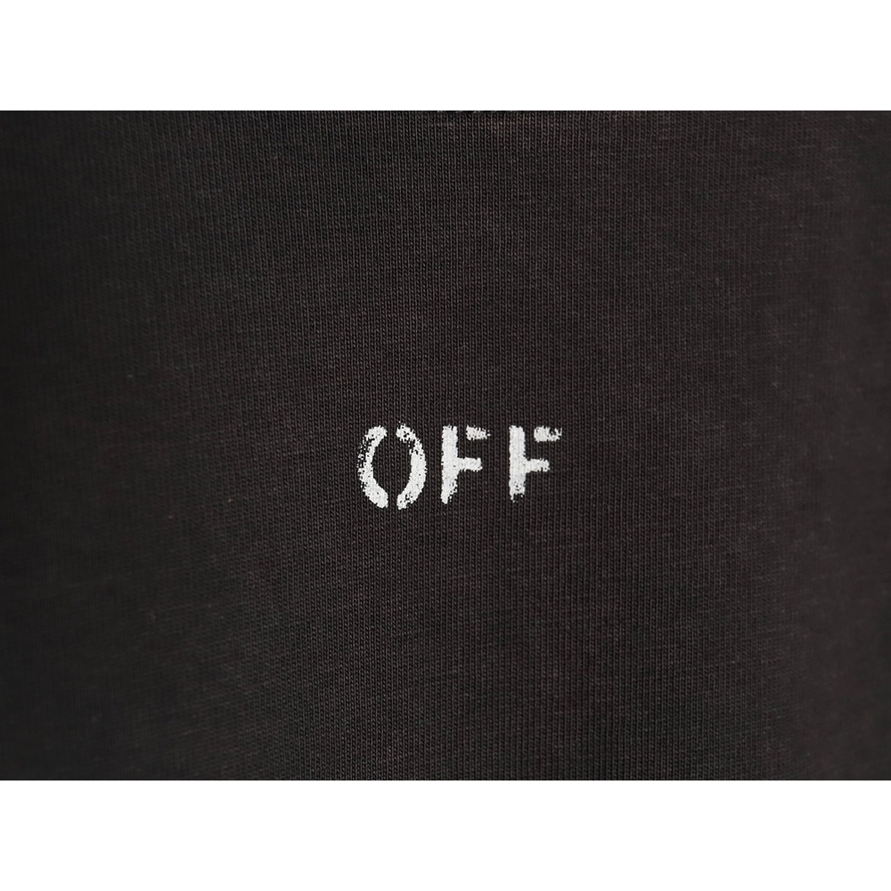 Off-white washed back color religious short sleeves,Off White