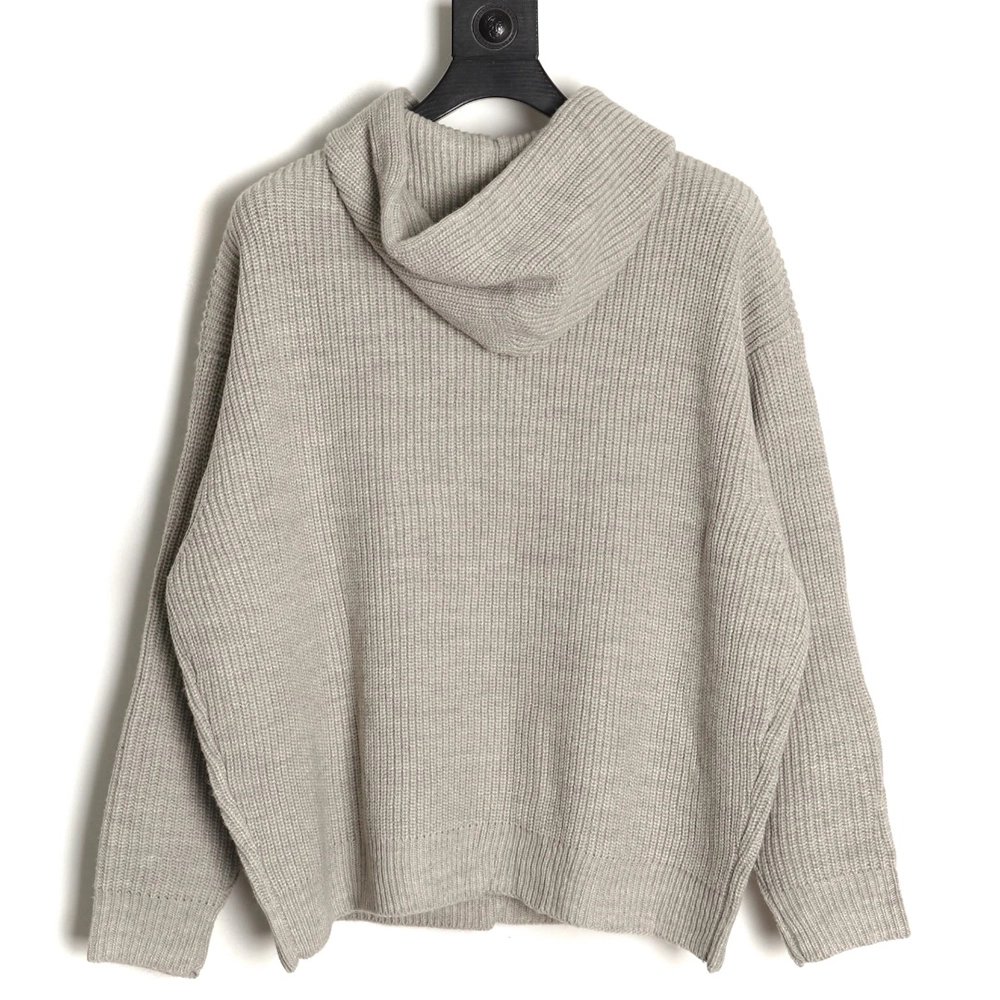 Celine hooded knitted sweater with lettering on the chest,Celine