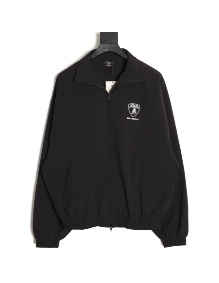 Balenciaga Lamborghini Joint Embroidered Zipper Stand Collar Jacket,Balenciaga
