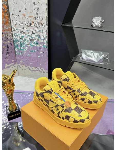 Louis Vuitton LV Trainer Orange Teal Vintage hot sale