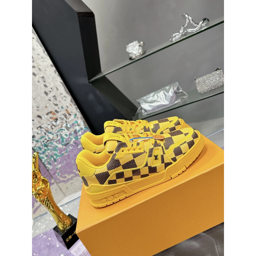 Louis Vuitton LV Trainer Orange Teal Vintage hot sale