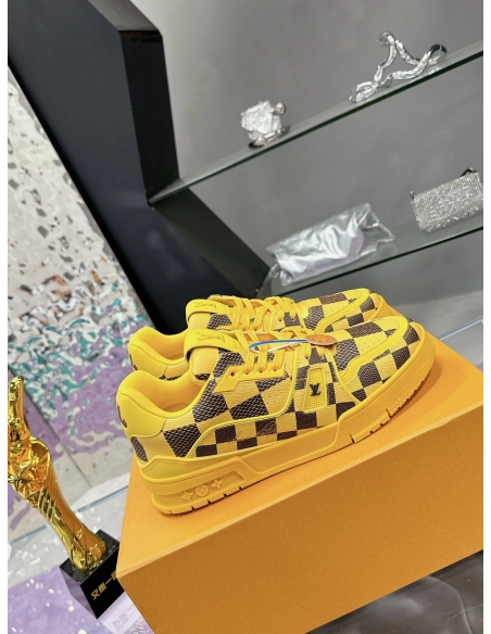 Louis Vuitton LV Trainer Orange Teal Vintage hot sale