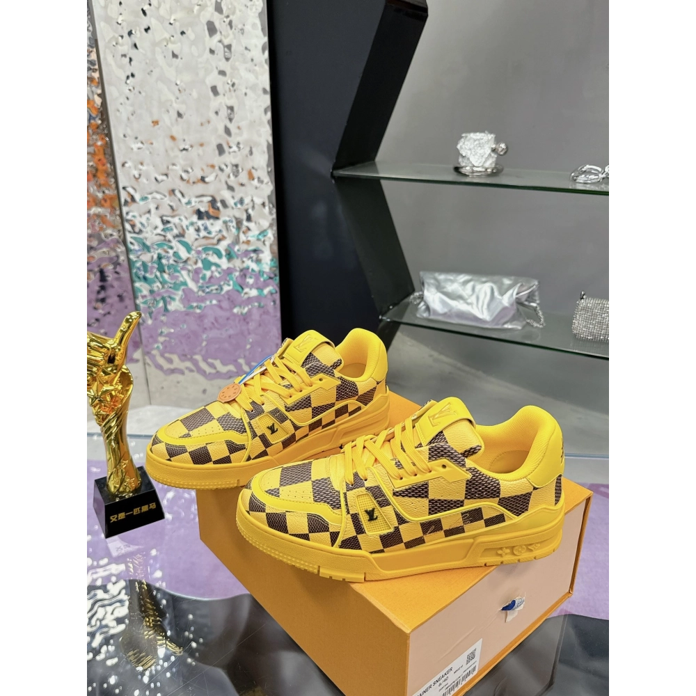 Louis Vuitton LV Trainer Orange Teal Vintage hot sale