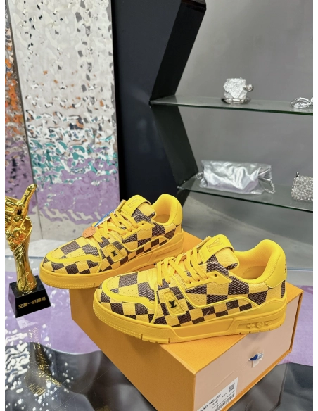 Louis Vuitton LV Trainer Orange Teal Vintage hot sale