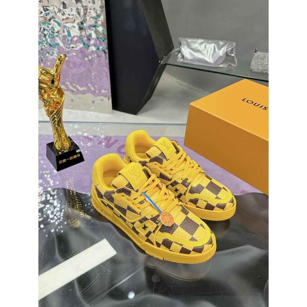 Louis Vuitton LV Trainer Orange Teal Vintage hot sale