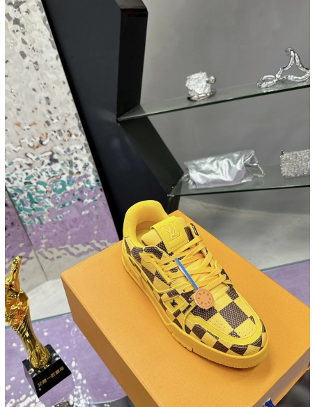 Louis Vuitton LV Trainer Orange Teal Vintage hot sale