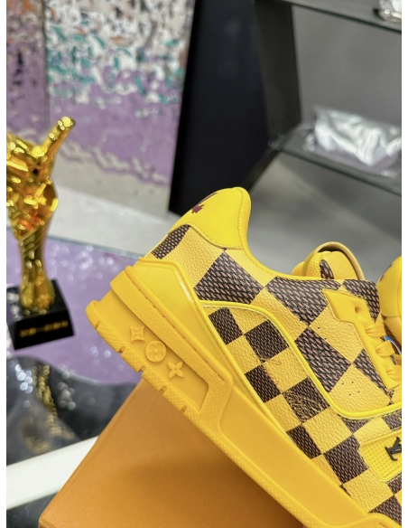 Louis Vuitton LV Trainer Orange Teal Vintage hot sale