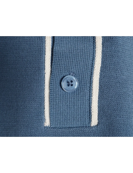 Gucci contrast collar embroidered logo knitted polo short sleeve,Gucci