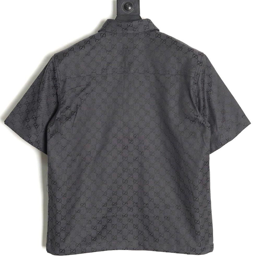 Gucci all-over monogram jacquard short-sleeved shirt,Gucci