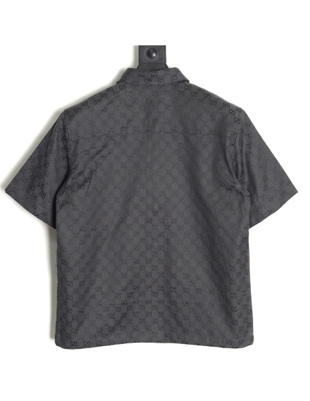 Gucci all-over monogram jacquard short-sleeved shirt,Gucci
