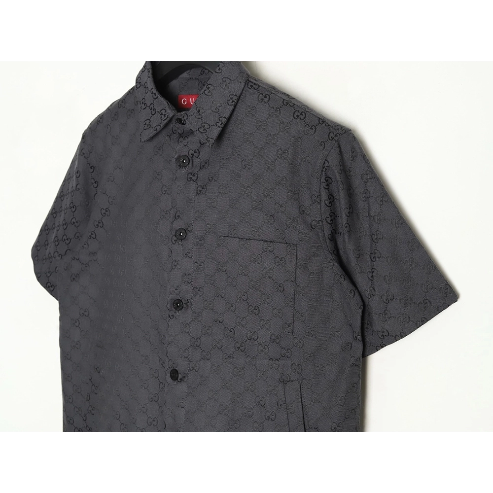 Gucci all-over monogram jacquard short-sleeved shirt,Gucci