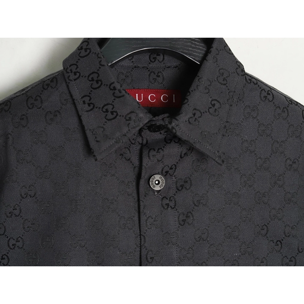 Gucci all-over monogram jacquard short-sleeved shirt,Gucci
