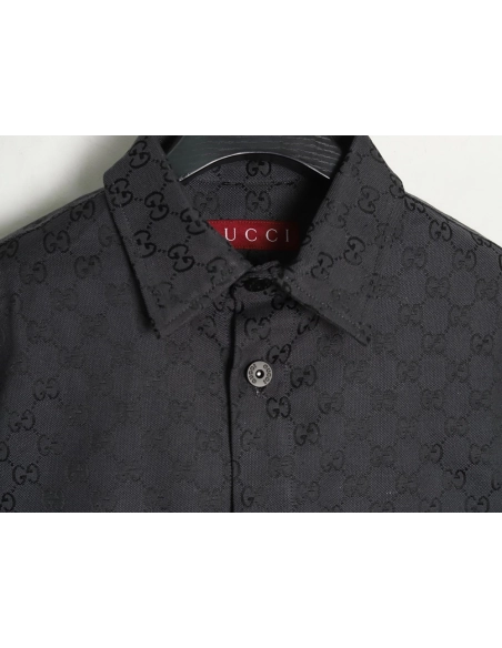 Gucci all-over monogram jacquard short-sleeved shirt,Gucci