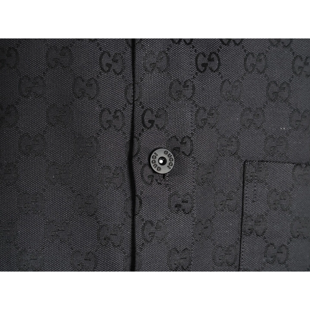 Gucci all-over monogram jacquard short-sleeved shirt,Gucci