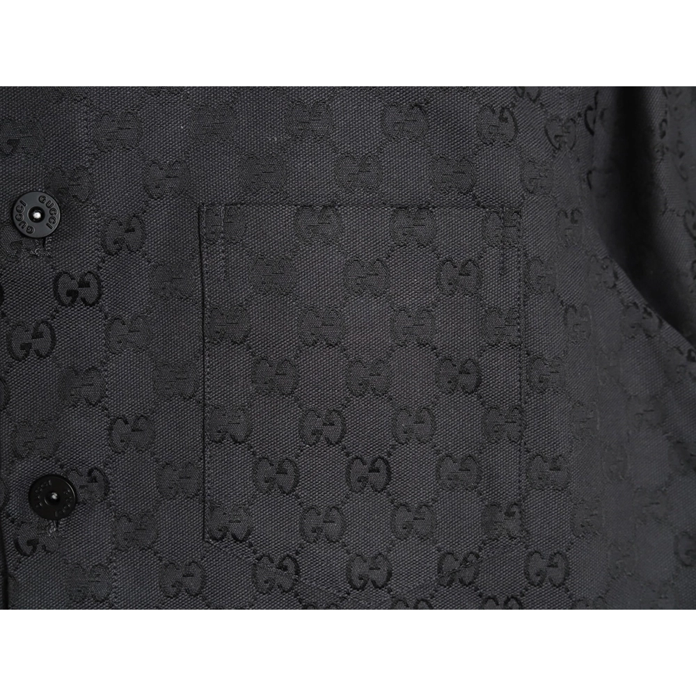 Gucci all-over monogram jacquard short-sleeved shirt,Gucci