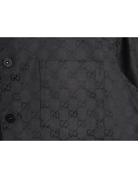 Gucci all-over monogram jacquard short-sleeved shirt,Gucci