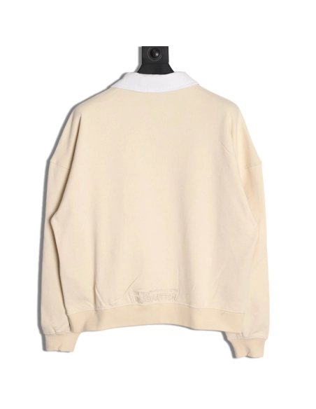 Louis Vuitton Half-Zip Patch Crew Neck Sweatshirt,Louis Vuitton