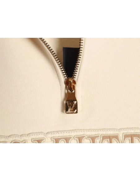 Louis Vuitton Half-Zip Patch Crew Neck Sweatshirt,Louis Vuitton