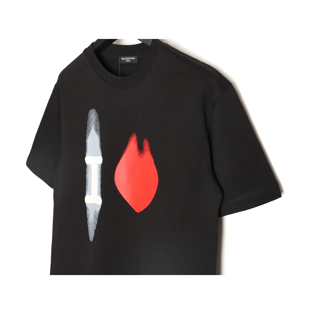 Balenciaga heart print short sleeves,Balenciaga