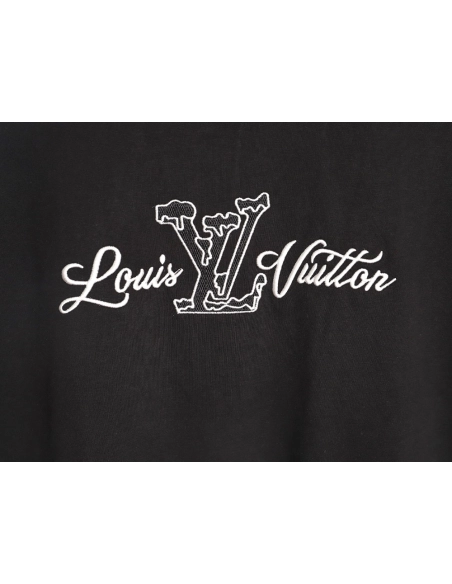 Louis Vuitton embroidered logo short-sleeved shirt TSK1,Louis Vuitton
