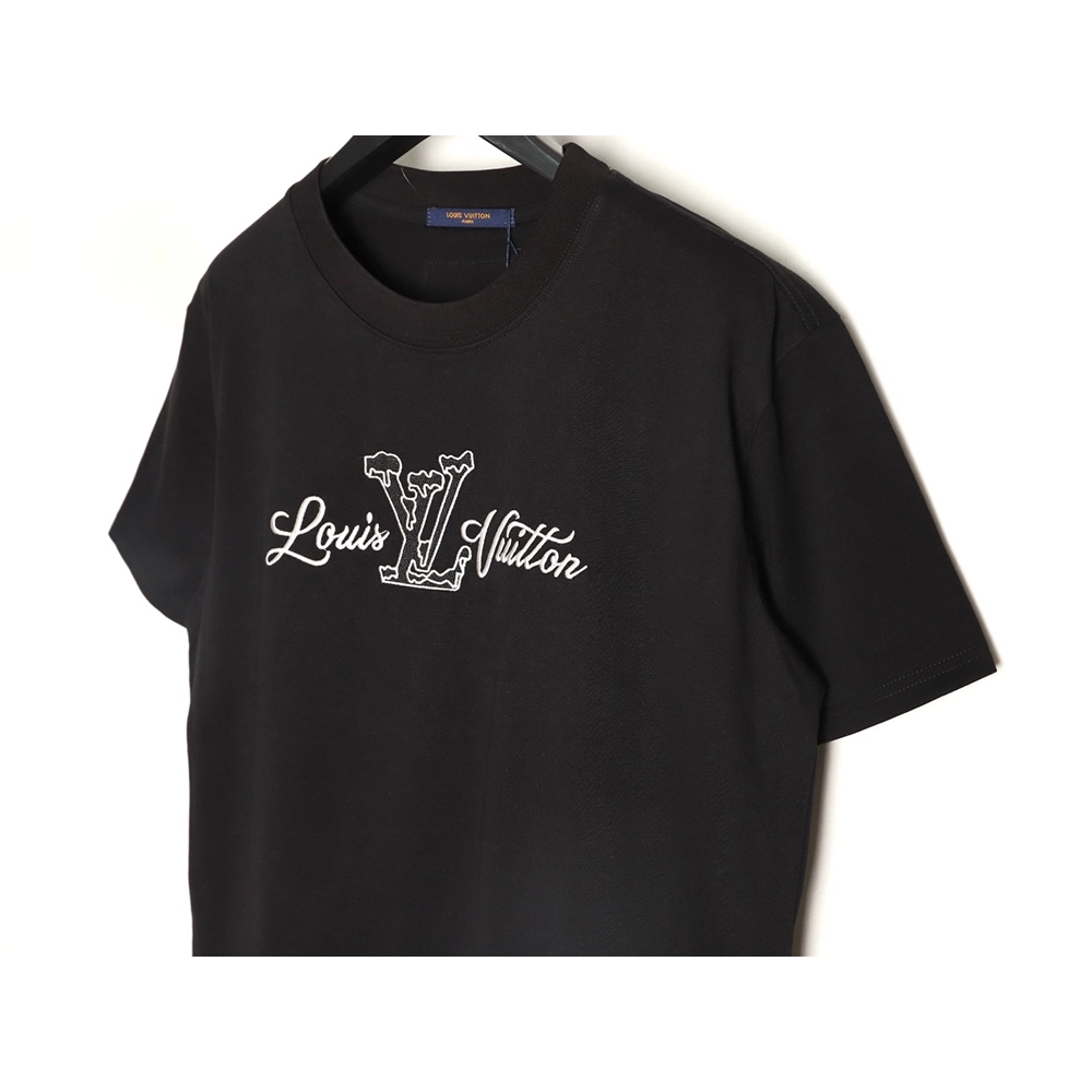 Louis Vuitton embroidered logo short-sleeved shirt TSK1,Louis Vuitton