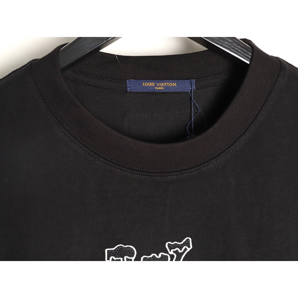 Louis Vuitton embroidered logo short-sleeved shirt TSK1,Louis Vuitton