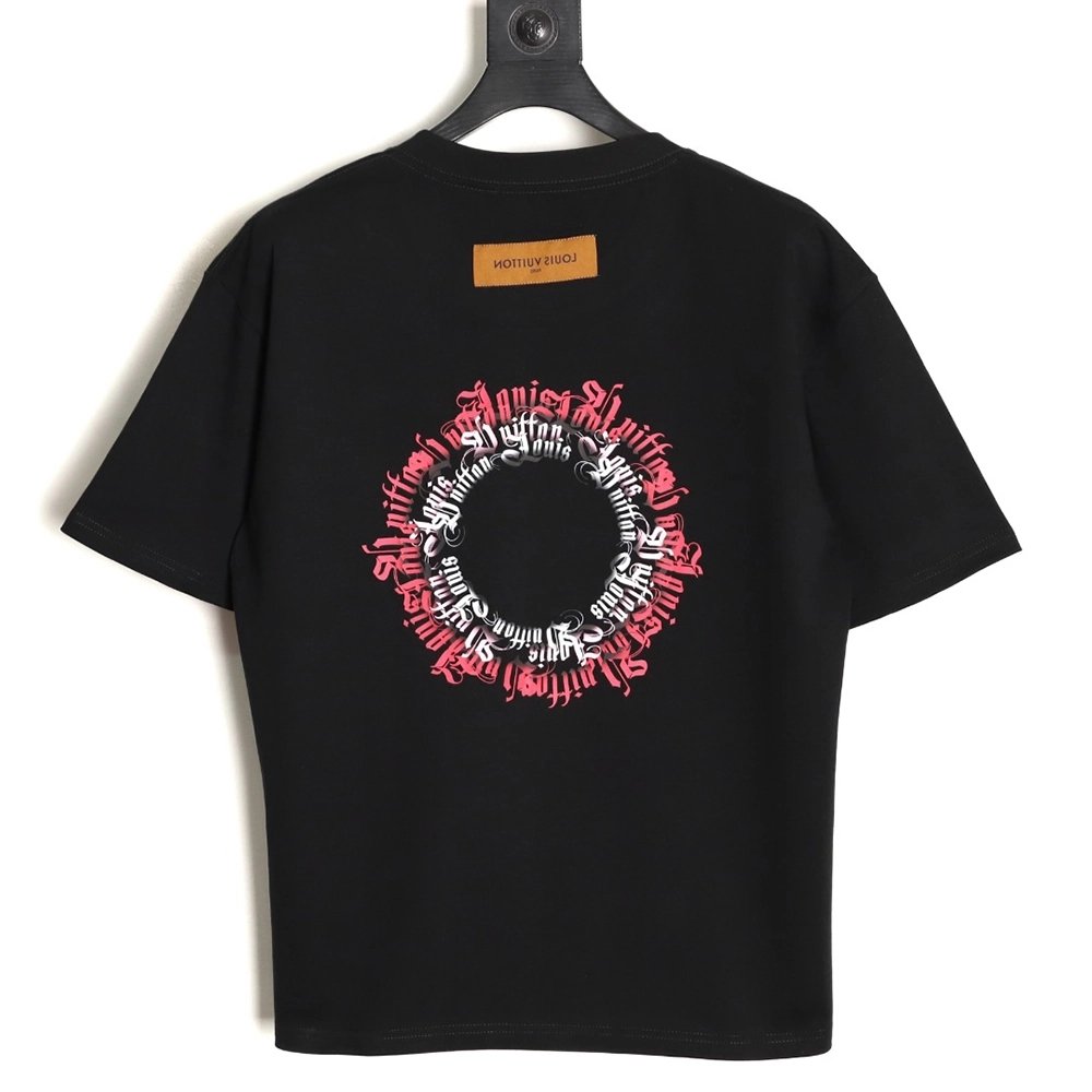 Louis Vuitton circle lettering short-sleeved T-shirt TSK1,Louis Vuitton