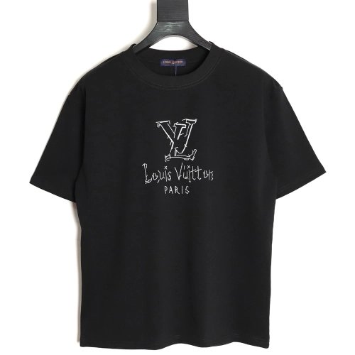 Louis Vuitton patch lettering short-sleeved T-shirt TSK1,Louis Vuitton