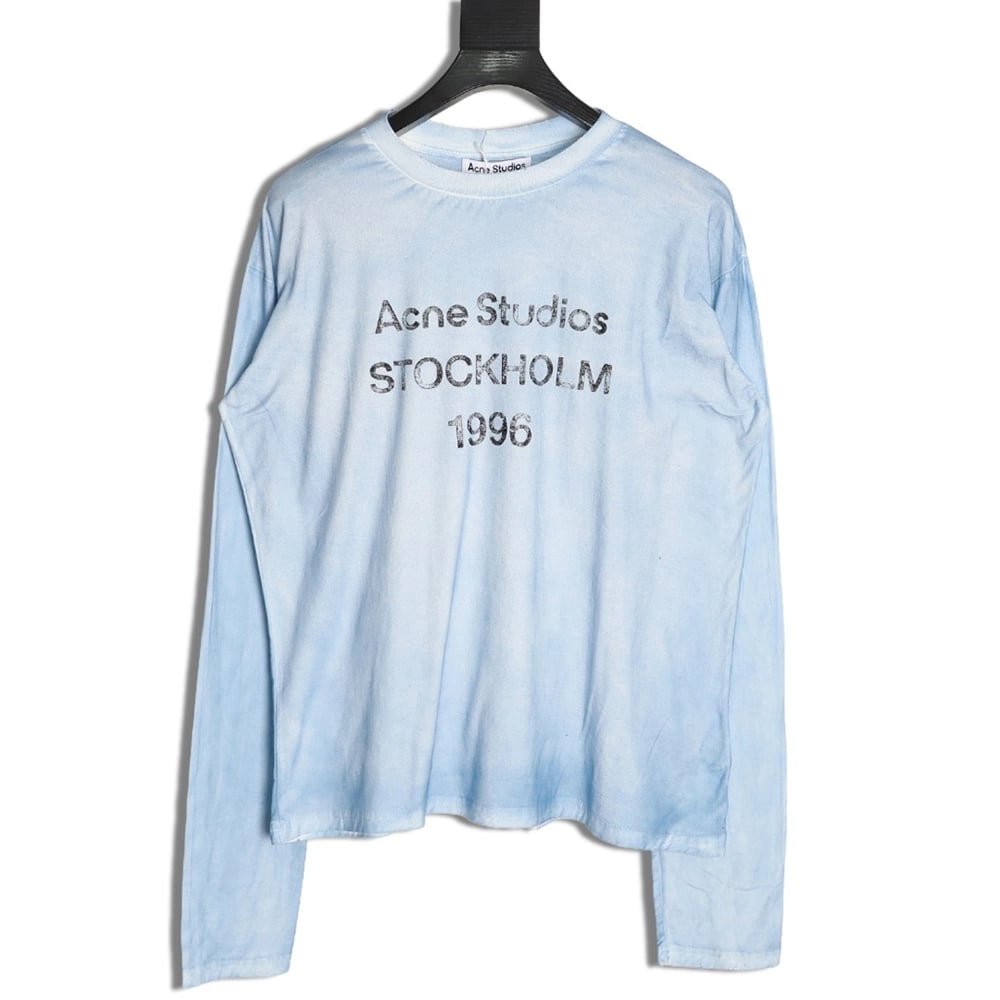 Acne Studios 1996 sandblasted distressed washed long-sleeved T-shirt TSK2,Chrome Hearts