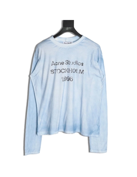 Acne Studios 1996 sandblasted distressed washed long-sleeved T-shirt TSK2,Chrome Hearts