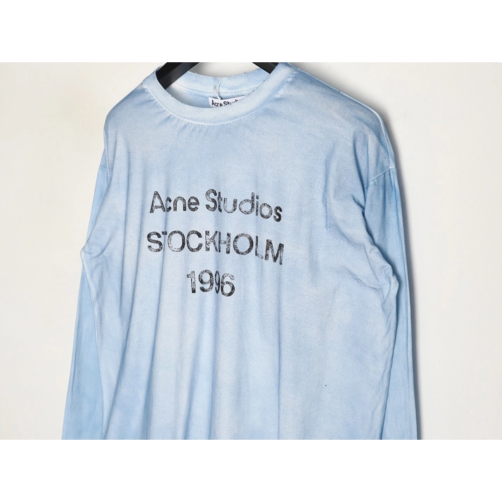 Acne Studios 1996 sandblasted distressed washed long-sleeved T-shirt TSK2,Chrome Hearts