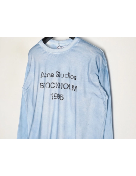 Acne Studios 1996 sandblasted distressed washed long-sleeved T-shirt TSK2,Chrome Hearts