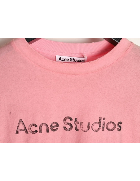 Acne Studios 1996 sandblasted distressed washed long-sleeved T-shirt TSK1,Chrome Hearts