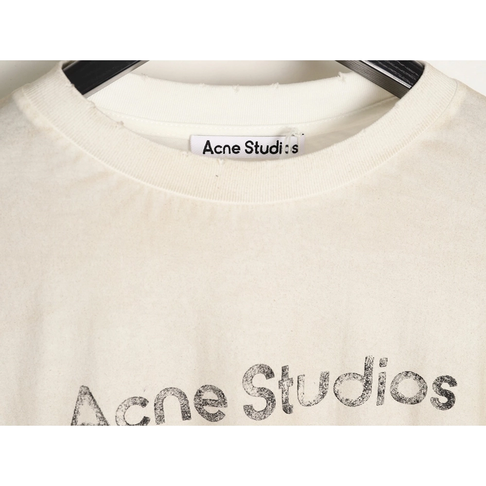 Acne Studios 1996 sandblasted distressed washed long-sleeved T-shirt,Chrome Hearts