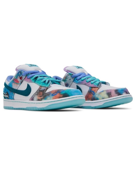 Futura Laboratories x Dunk Low SB Bleached Aqua,Dunk SB,NIKE SHOES Reps