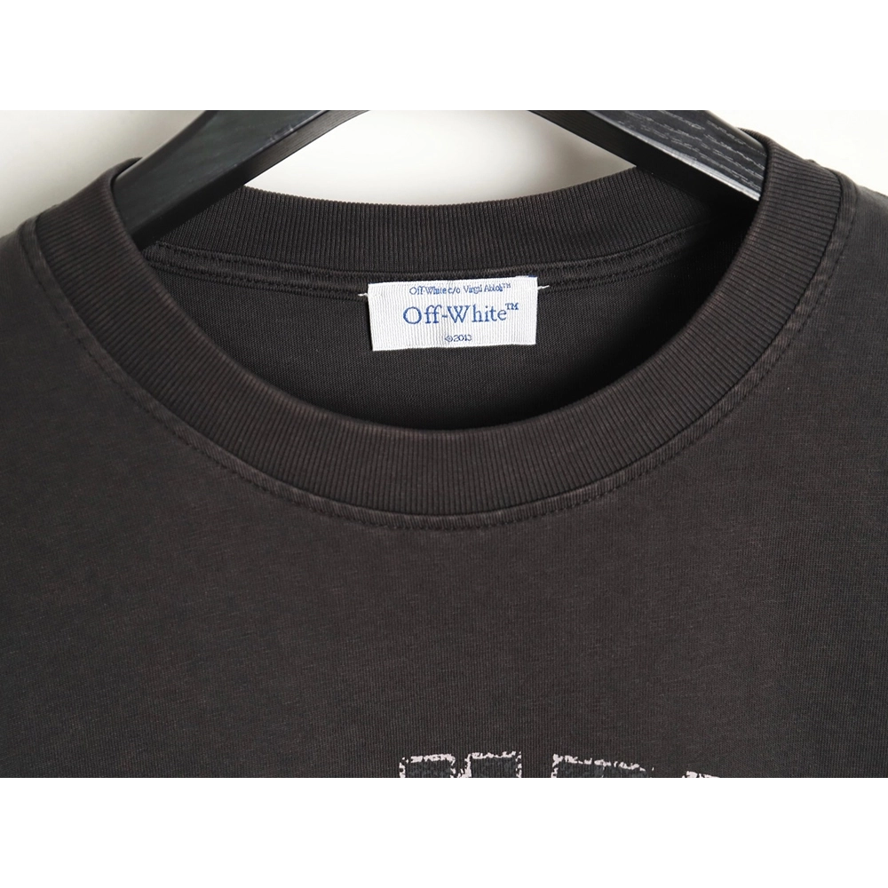 Off-white chest hymn Mary print washed short sleeves,Off White
