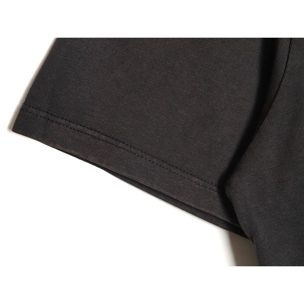 Off-white washed back color religious short sleeves,Off White