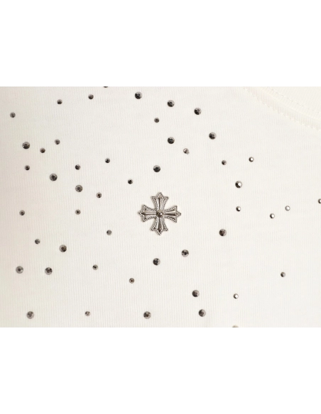 Chrome Hearts Gypsophila rhinestone short-sleeved T-shirt,Chrome Hearts