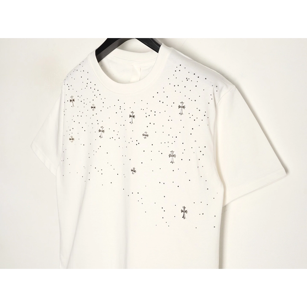 Chrome Hearts Gypsophila rhinestone short-sleeved T-shirt,Chrome Hearts