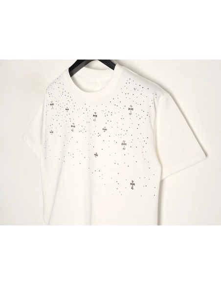 Chrome Hearts Gypsophila rhinestone short-sleeved T-shirt,Chrome Hearts