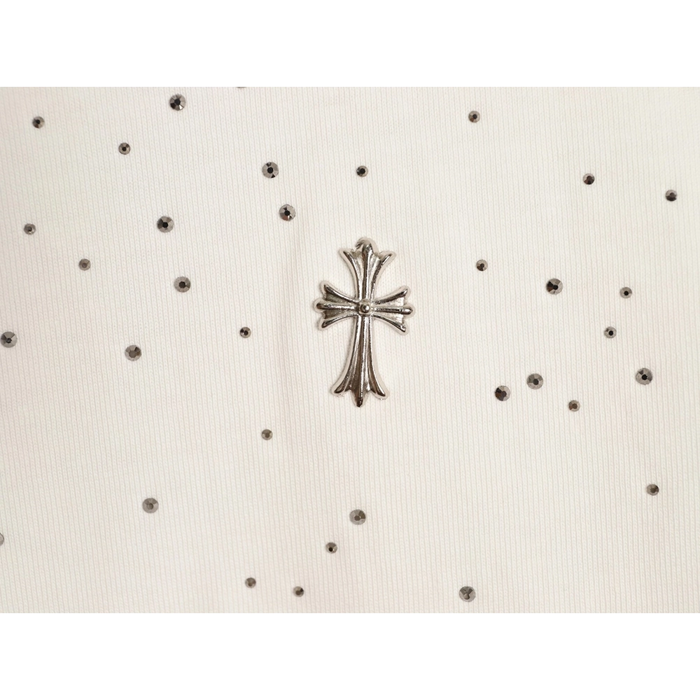 Chrome Hearts Gypsophila rhinestone short-sleeved T-shirt,Chrome Hearts