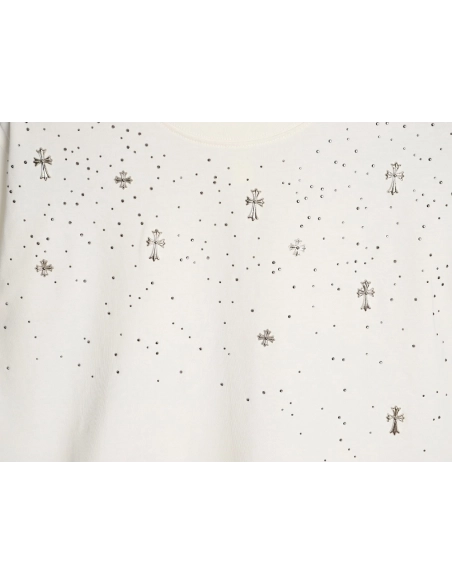 Chrome Hearts Gypsophila rhinestone short-sleeved T-shirt,Chrome Hearts